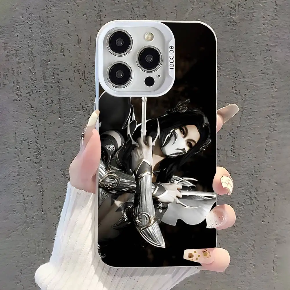 Funda de teléfono Game M-Mortal Kombat para iPhone 17,16,15,14,13,12,11,Pro,XS,Max,Plus,Mini,SE, funda mate de caramelo blanco a prueba de golpes