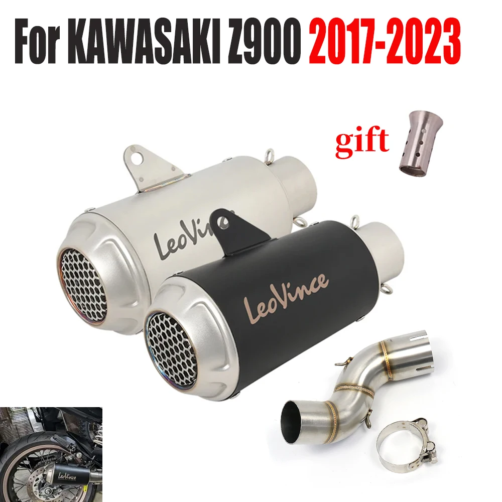 

Для KAWASAKI Z900 2017 2019 2020 2021 2022 2023 выхлопная система мотоцикла, модифицированный глушитель, средняя труба DB Killer