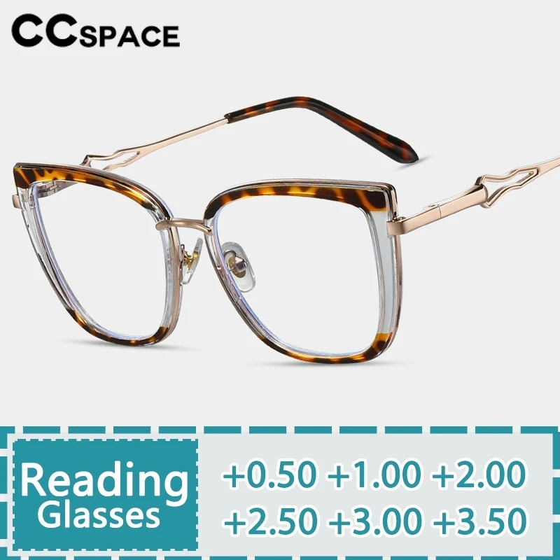 Fashion Square Resin Reading Glasses Women Popular Spring Hinge Optical Presbyopic Eyeglass Custom Diopter