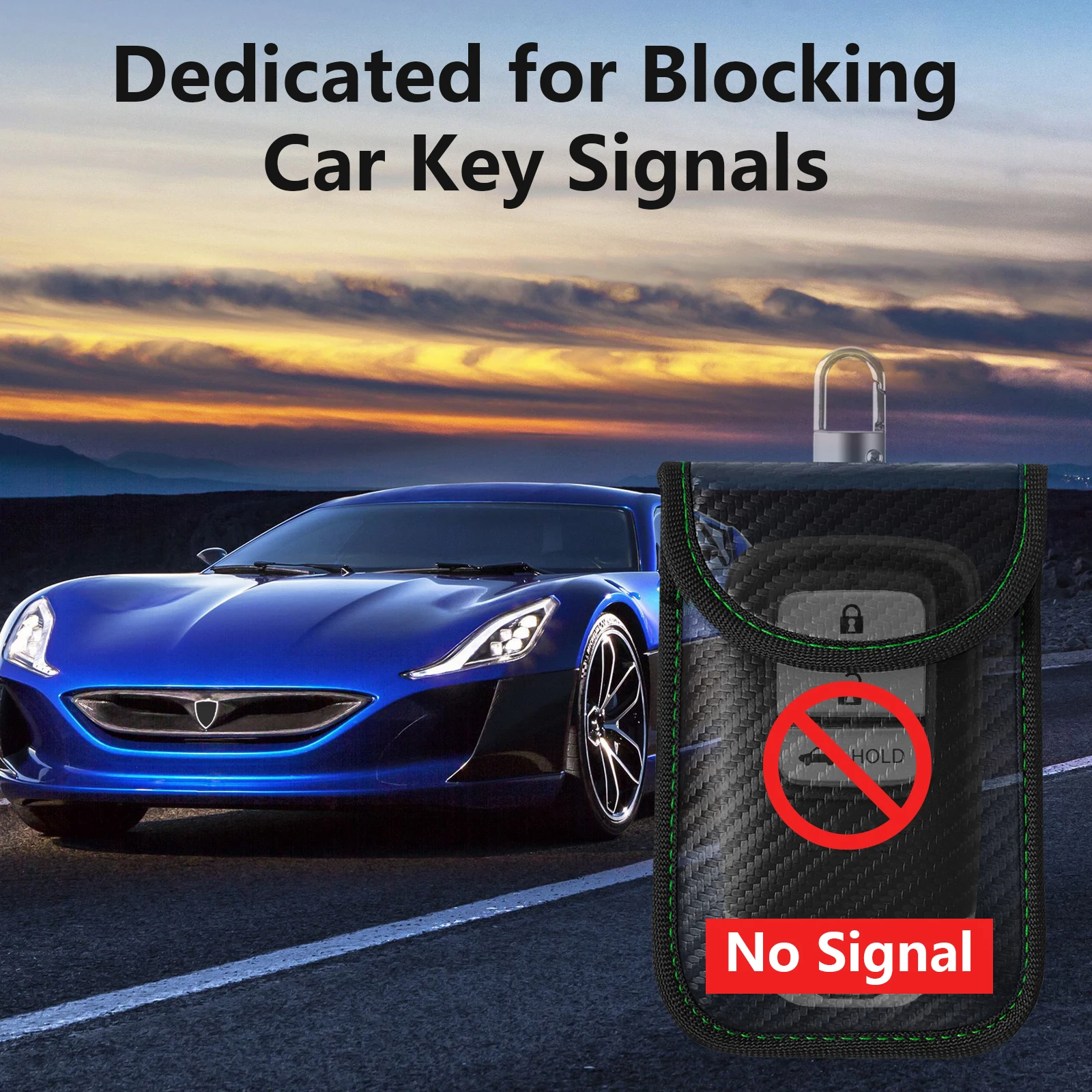 Faraday Bag Pouch For Car Keys Car RFID Signal Blocking Holder Key Fob Protector PU Leather Double RFID Blocking Layer view 6