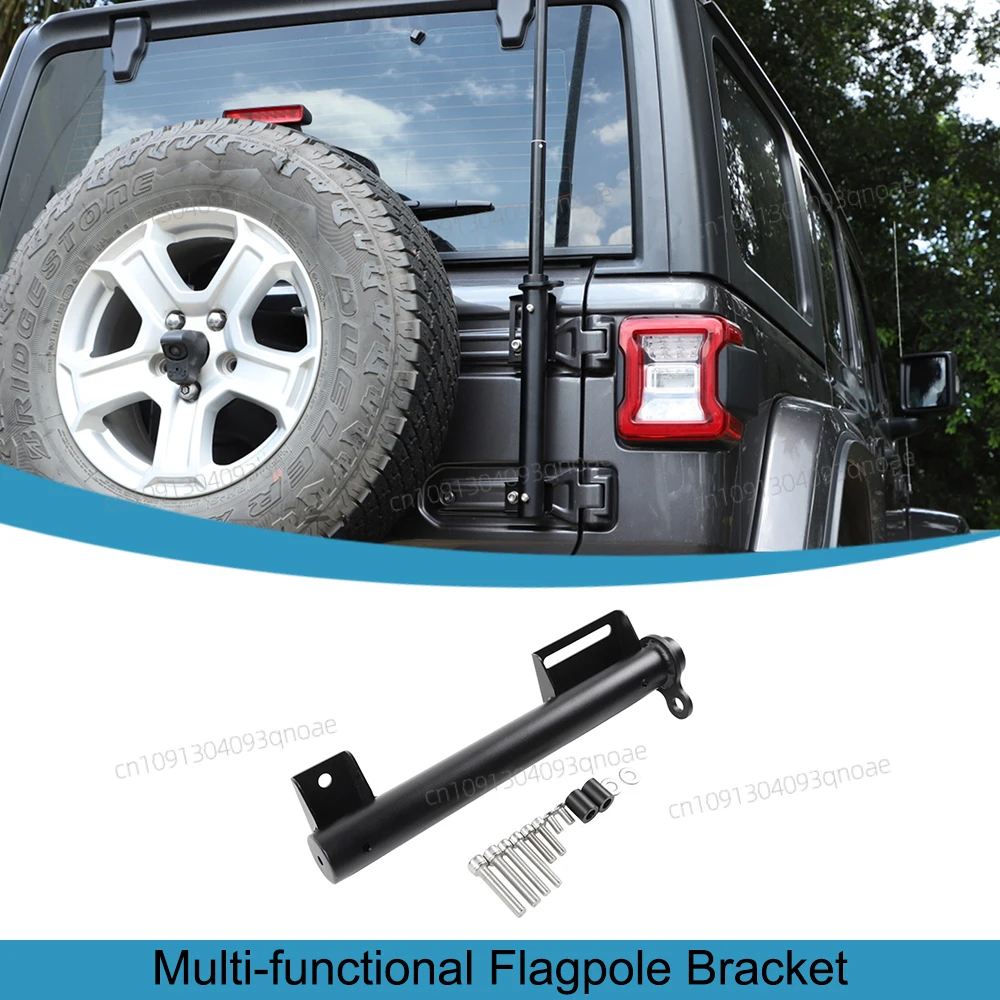 

Car Tailgate Hinge Flagpole Bracket Flag Pole Holder for Jeep Wrangler BJ40 TJ JK JL Gladiator JT 1997-2023 Exterior Accessories