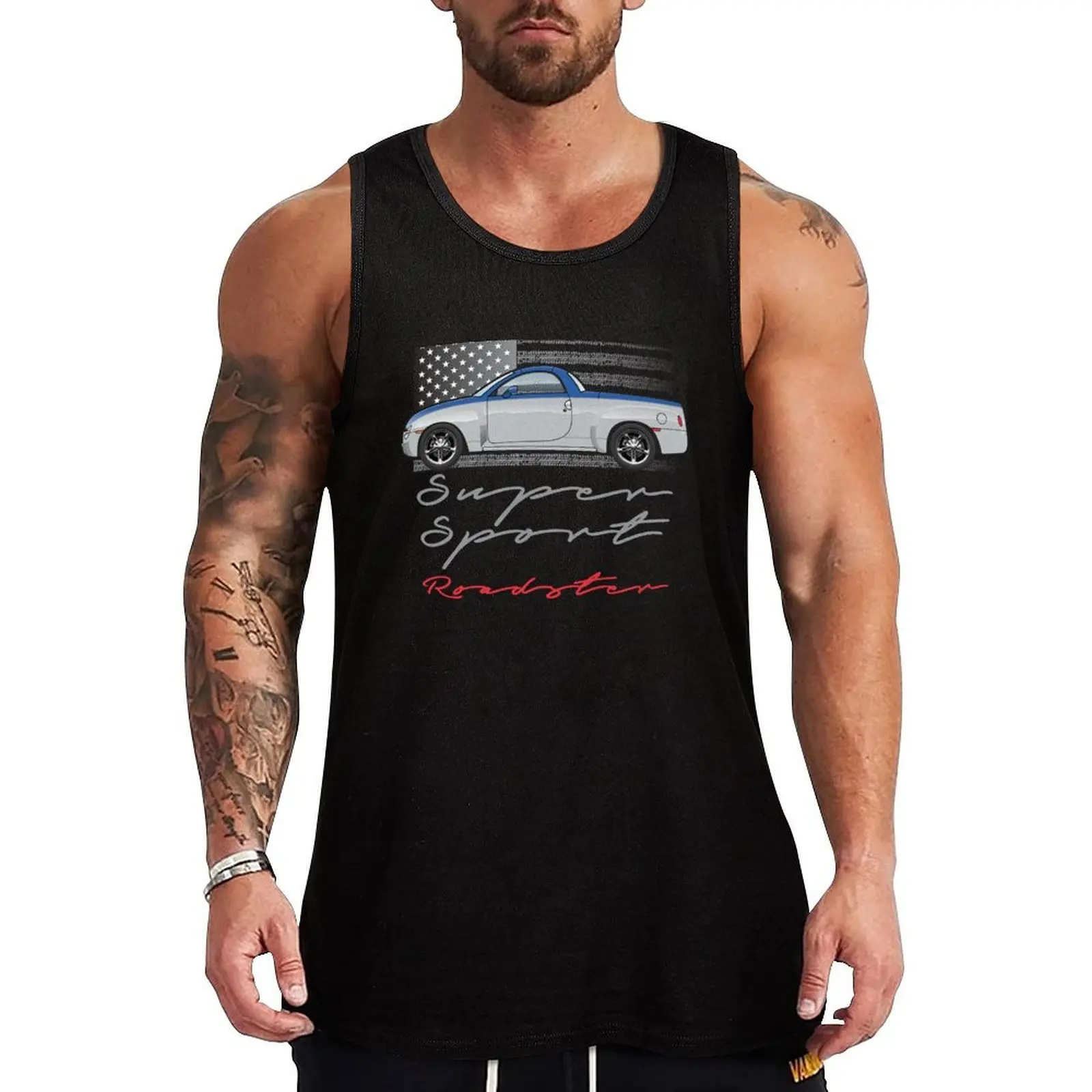 Super Sport Roadster (red) Tank Top Soft Cotton Tank Top Regular Fit Basic Undershirt