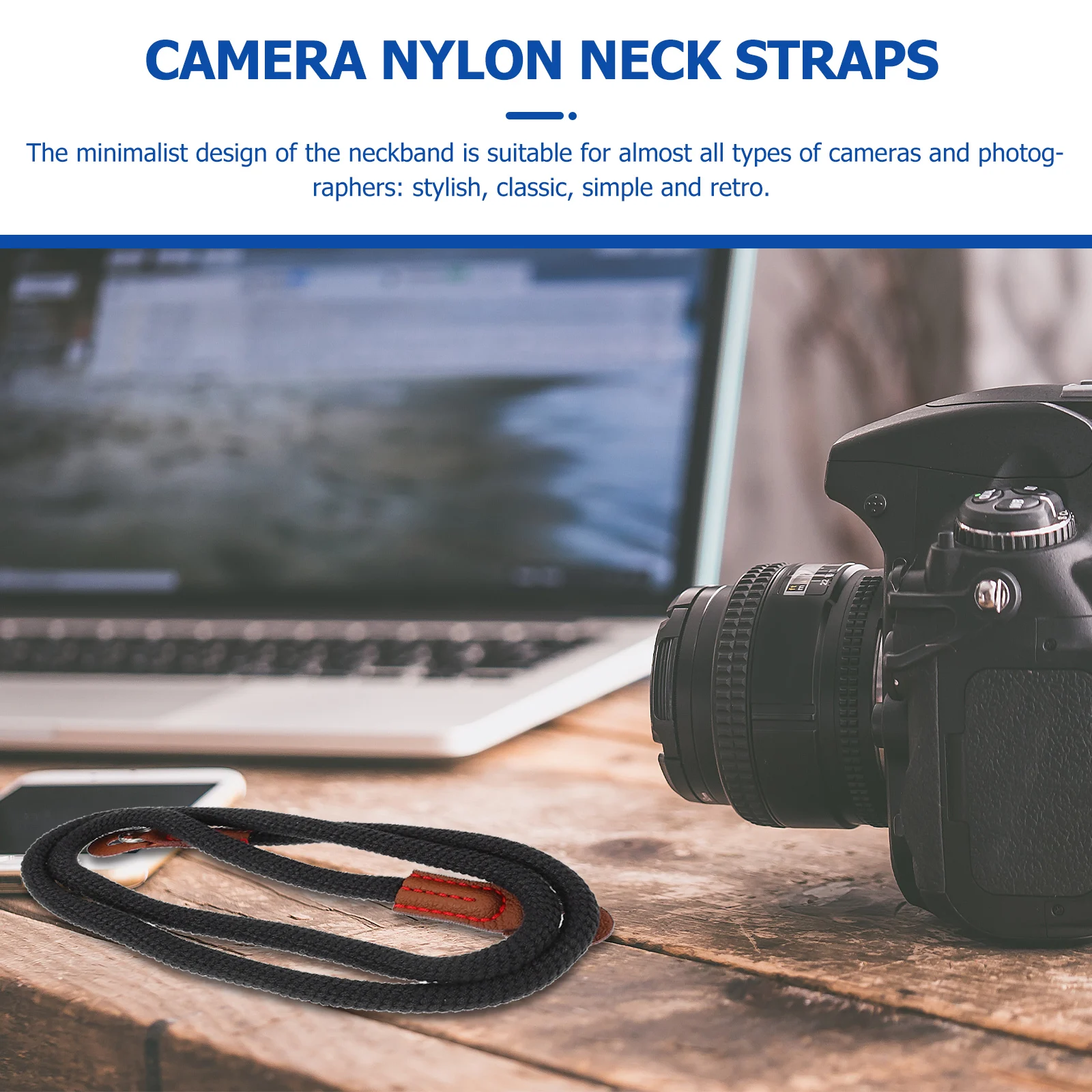 

2pcs Camera Neck Strap Replacement Durable Nylon Crossbody Shoulder Belt For Dslr Digital Cameras Retro Style Travel Sling