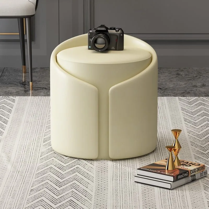 Nordic sofa stool fashion small round pier living room pier round stool low stool creative home makeup dressing