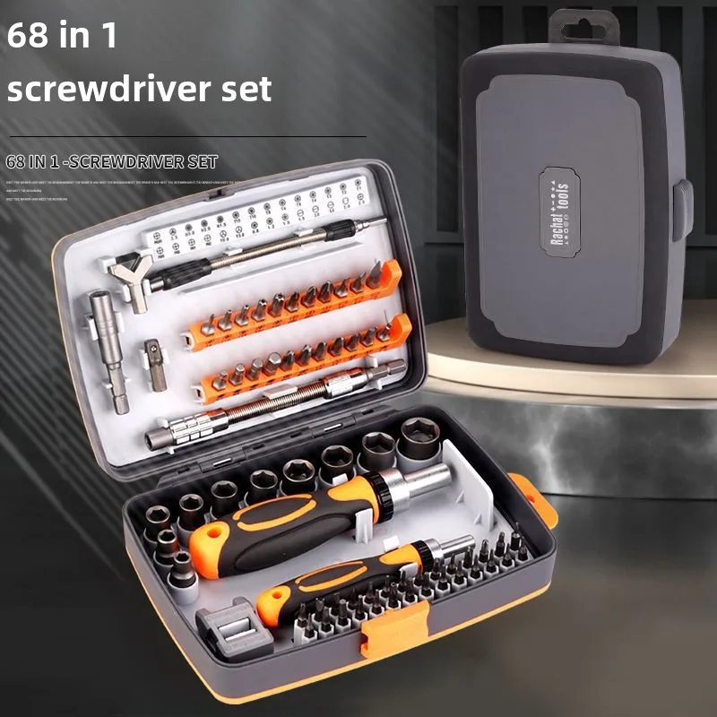 68Pcs Ratchet Screwdriver Set Household Combination Toolbox Hardware Magnetic Screw Driver Kit Bits Torx Screwdrivers