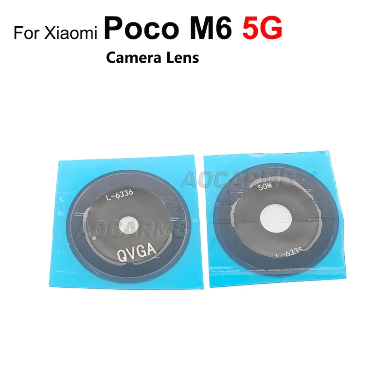 Aocarmo For Xiaomi Poco M6 5G 4G Camera Lens Middle Frame With Side keys Replacement Parts