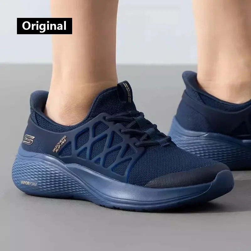 Zapatillas Skechers para mujer, nuevos zapatos informales de malla transpirable de verano, zapatos ligeros para caminar