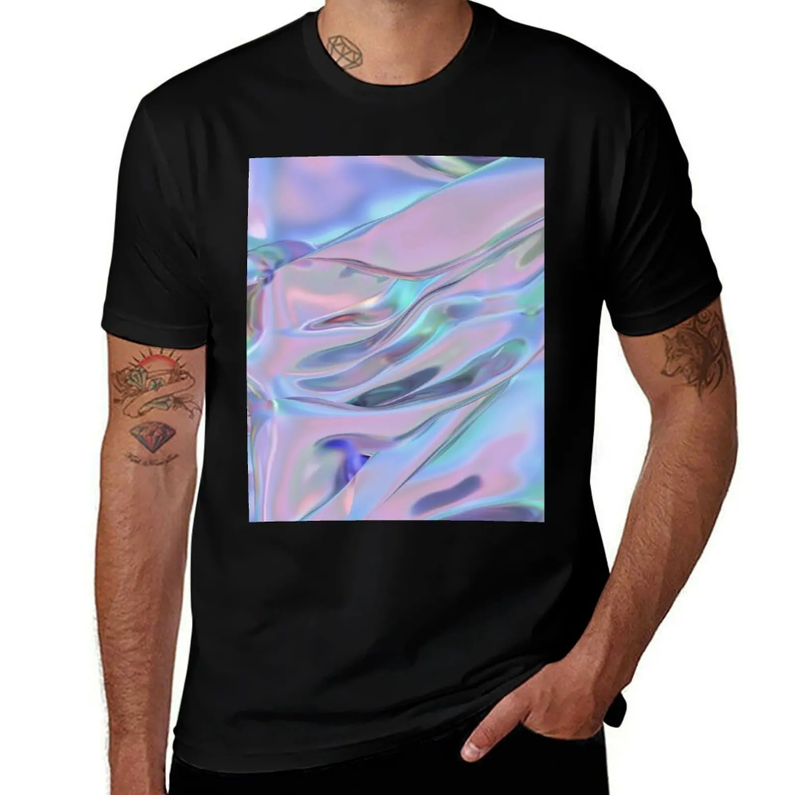

HOLOGRAPHIC T-Shirt man t shirt cotton t shirts designer anime t shirts oversize T-Shirt