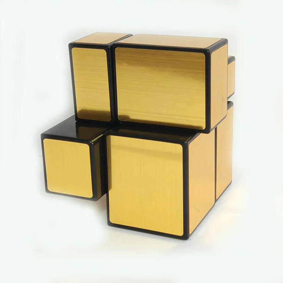 Sengso 2x2x2 Mirror Magic Cube Brushed Reflective Sticker Shengshou 2x2 Gold And Silver Mirror Magic Cube Puzzle Children Toys