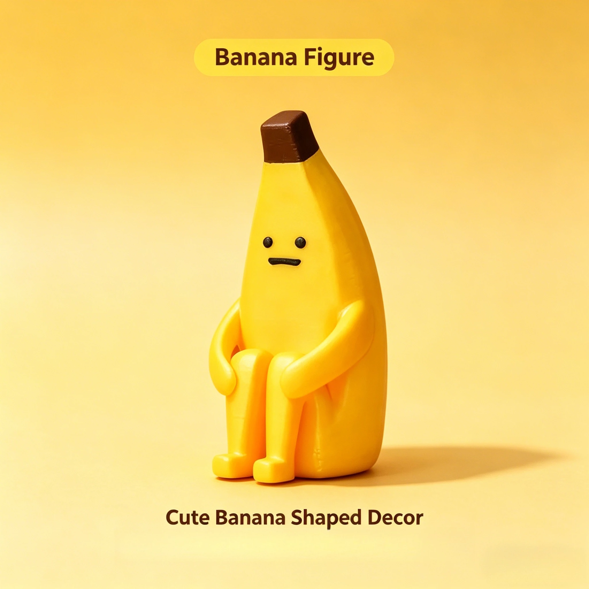 Creative Craft Banana Figurine Computer Monitor Decor,Personalized Animal Collectible Figurines Crafts for Home Office Decor.