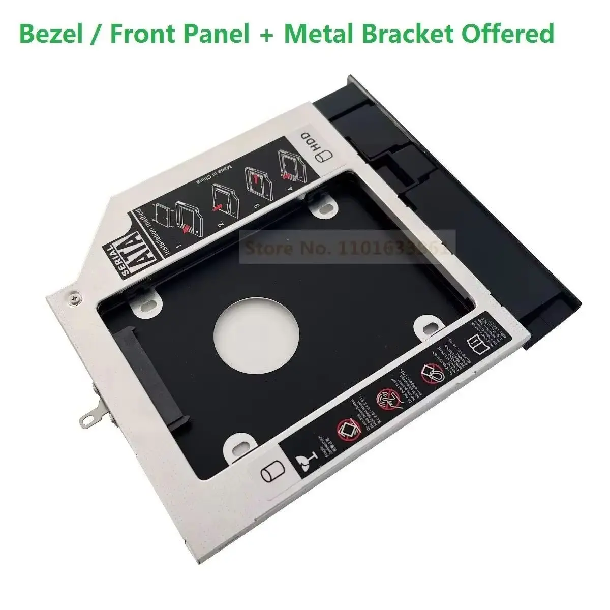 With Matched Bezel Panel 2nd 2.5 Hard Drive HDD Optical Bay Caddy Bracket Tray for Lenovo B51 Series B51-35 B51-40 B51-45 B51-80