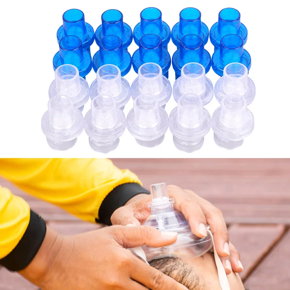 50/100pcs CPR Emergency Respirator Filter Plug First Aid CPR Breathing Mask Protect Reuseable Rescuers Artificial Respiration