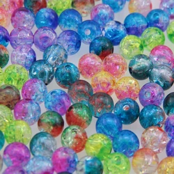 30Pcs Acrylic Round Crack Bead 10mm Spacer Beads For Jewelry Making DIY Bracelet Necklace Earring Crafts Handwork Materaterial