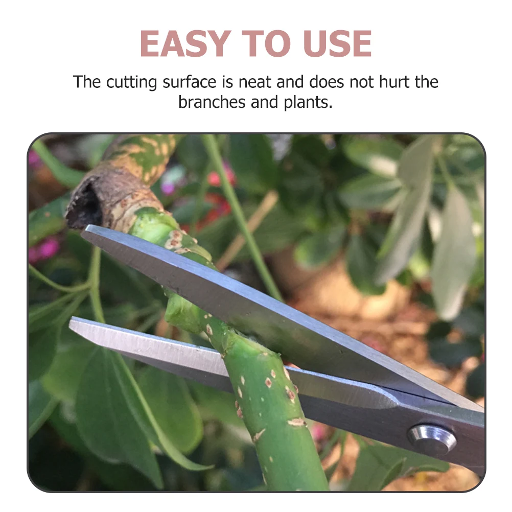 Stainless Steel Non Skid Handle Ergonomic Pruning Shears Durable Gardening Tool Flower Shear Planting Trimmer Labor Saving