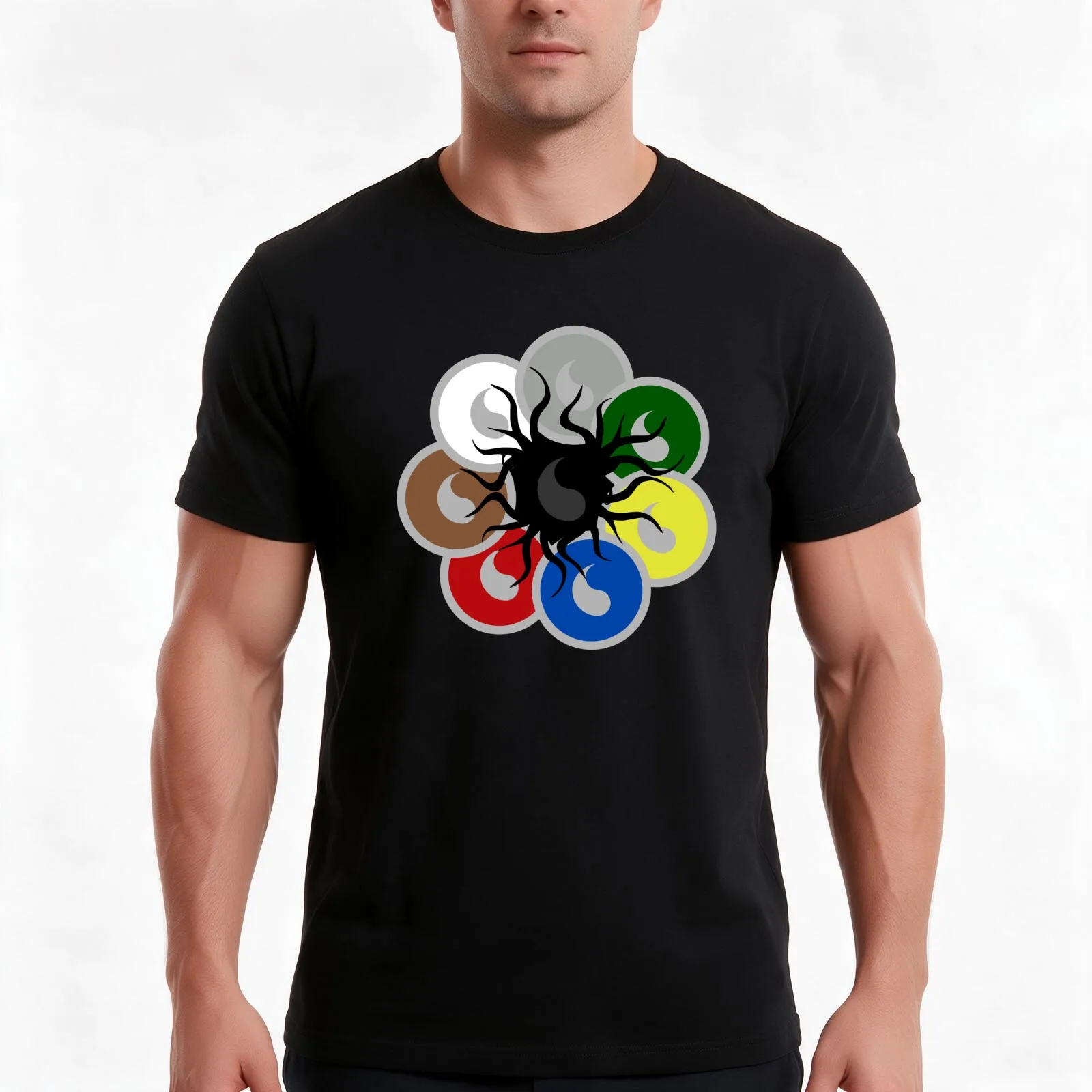 The White Tower Symbol (Corrupted) T-Shirt Summer Casual Cotton Tee Oversized Streetwear Tops Vintage Graphic Print