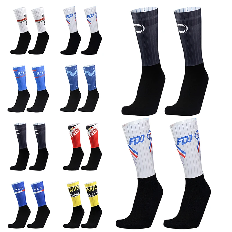 Slip Pro Bike Anti Team Aero Socks Road Seamless Ride Socks Outdoor Racing Cycling Socks