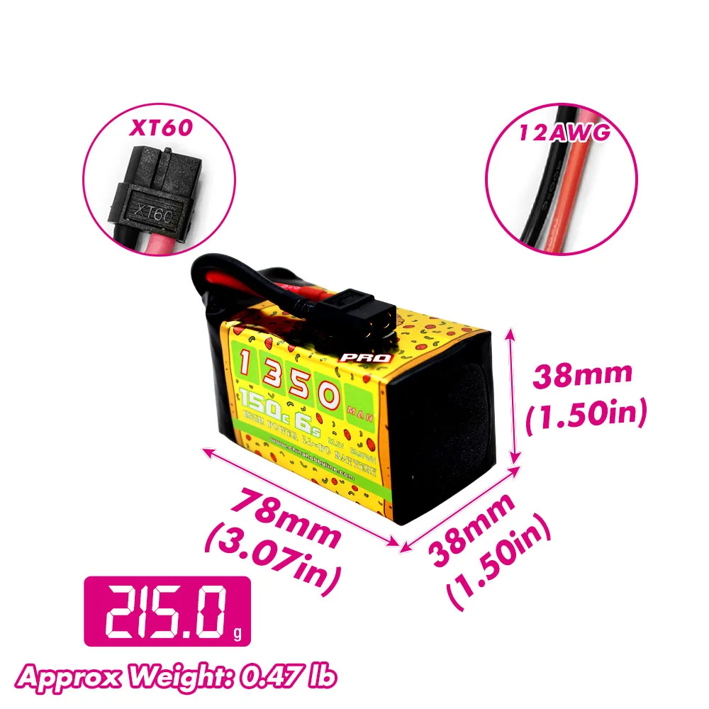 Bateria lipo cnhl 6s 22.2v, 2 peças, 1300mah 1500mah 130c 150c com plugue xt60 para quadricóptero drone avião rc fpv helicóptero hobby