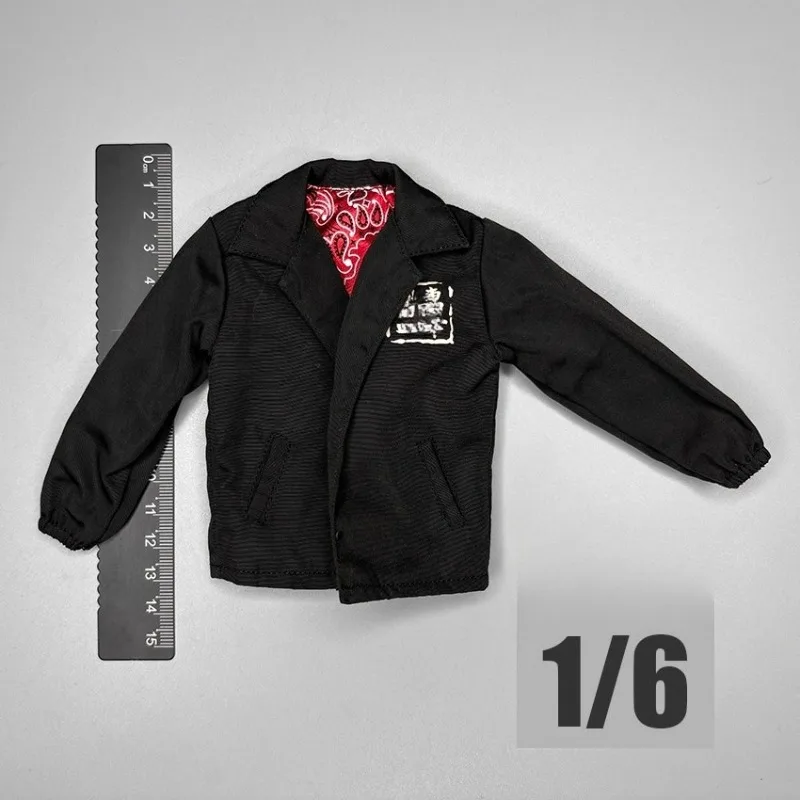 

1/6 весы, модная черная куртка-солдат, модель одежды для 12 дюймов, фигурки, аксессуары для кукол