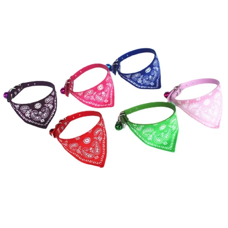 

Pet supplies bib bell triangle scarf cat collar dog neck cover personality fashion dress saliva pocket material comfortable