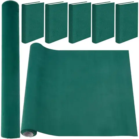 51 x 11.8inch Velvet Book Cloth for Book Binding Fabric Surface Paper Backed Bookcover Notebook Wraps Dark Green Book Covering