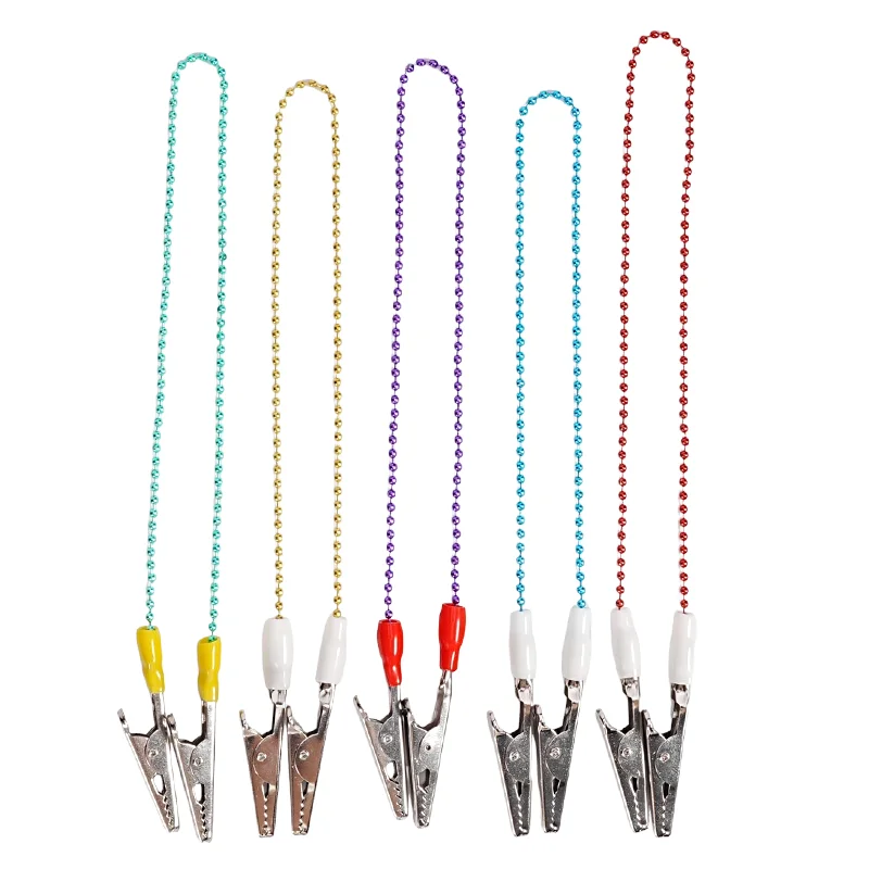 1pc Oral Dental Supplies Colourful Scarf Clip Bib Clips Chain Napkin Holder Dentistry Material Disposable Patient Clips