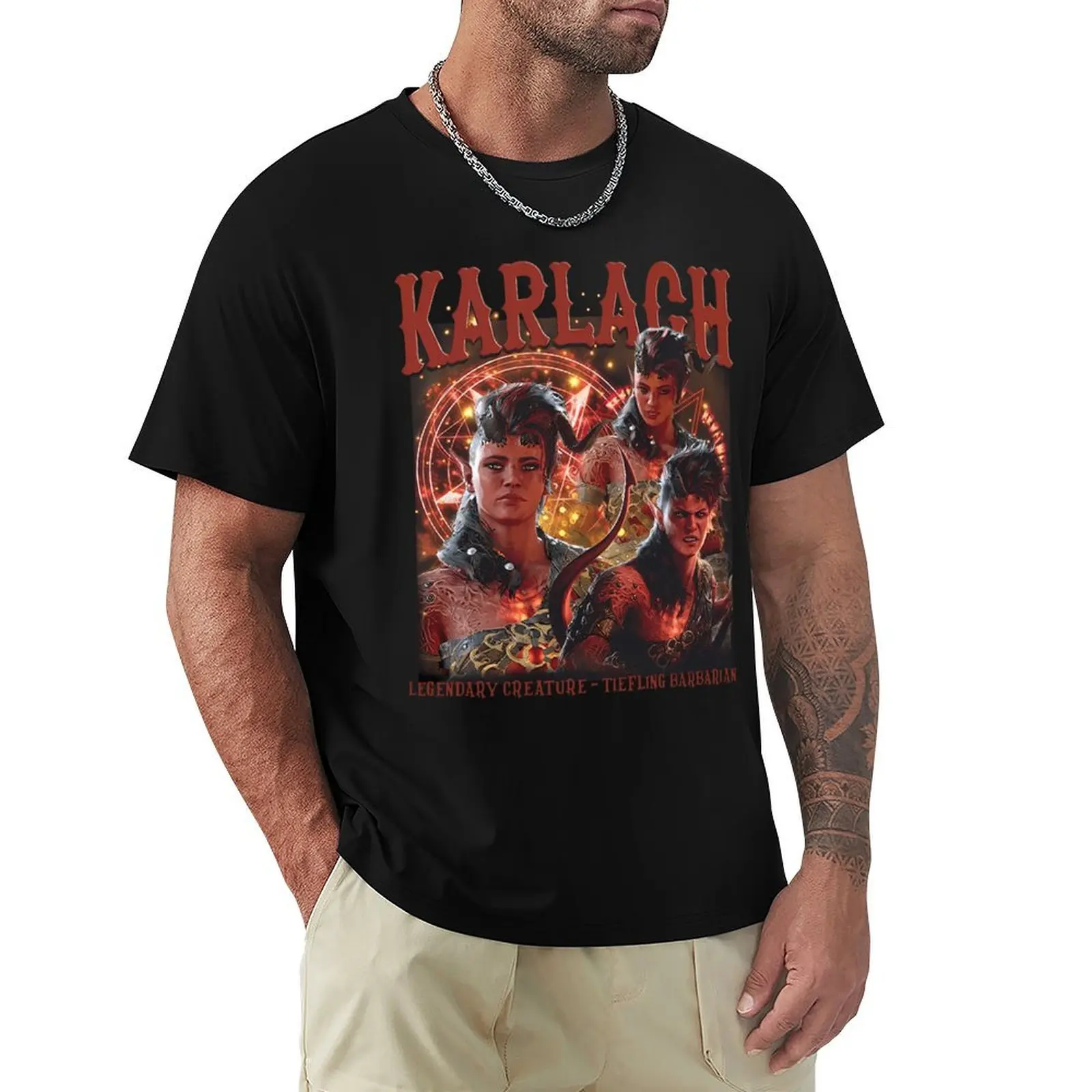 

Karlach T-Shirt Blouse anime clothes plain t shirts men