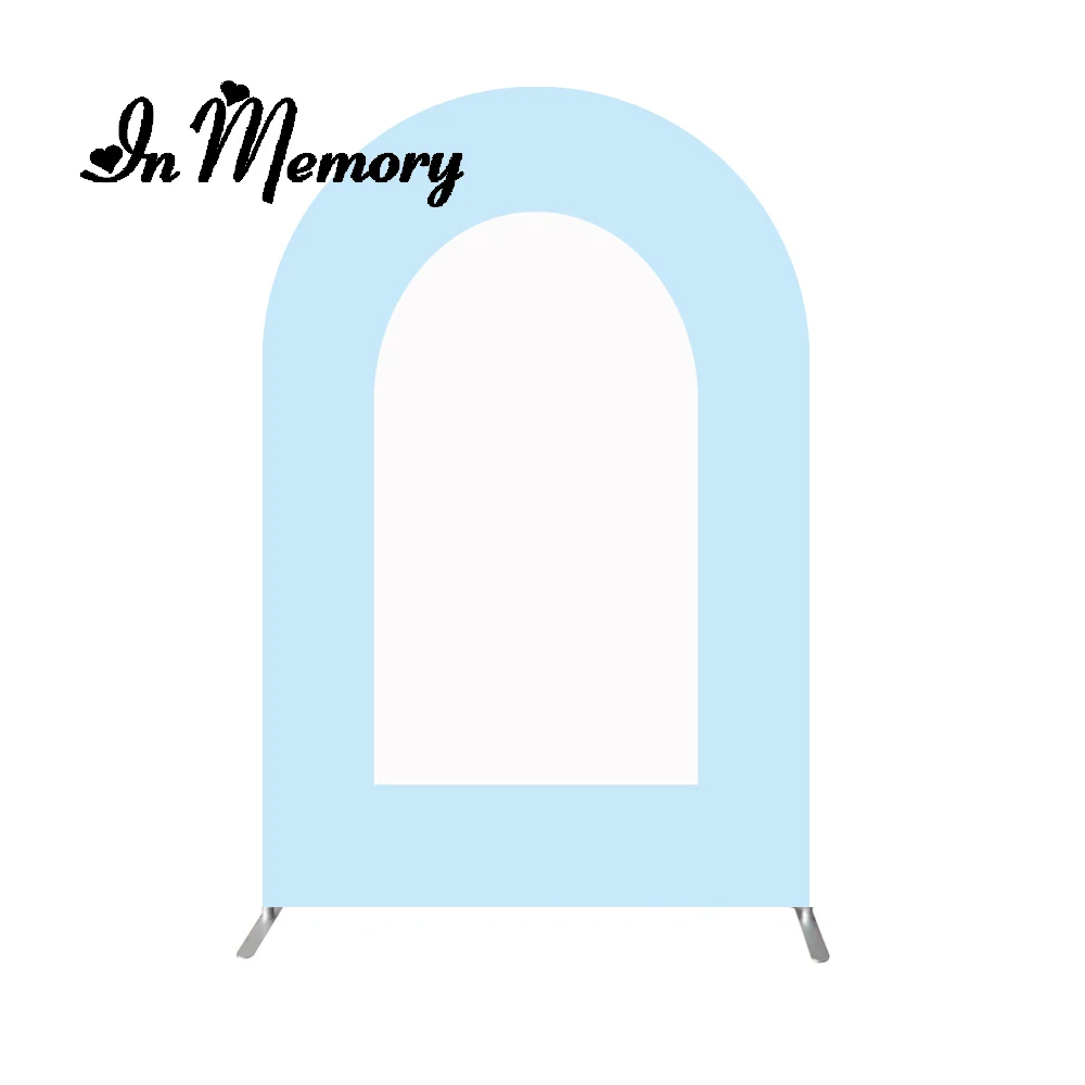 Pure Baby Pink Blue Peach White Hollow Out Open Space Arch Backdrop Cover Kids Newborn Baby Shower Birthday Party Background