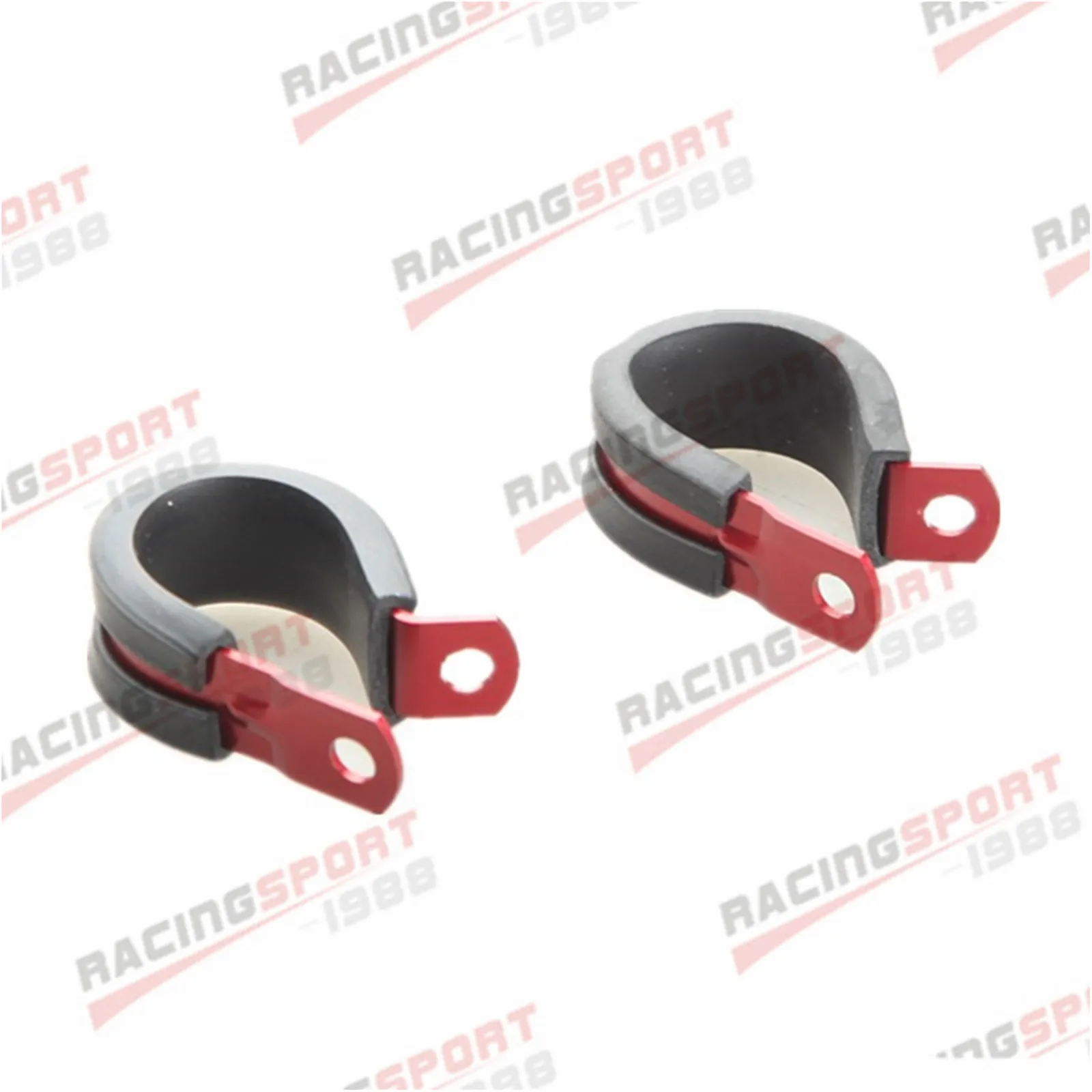 2 Stück Aluminium-Gummi-gepolsterte Klemme, Vakuum-Schlauch-P-Klemmen, ID-Größe 4,8 mm/9,5 mm/12,7 mm/15,9 mm/19,1 mm