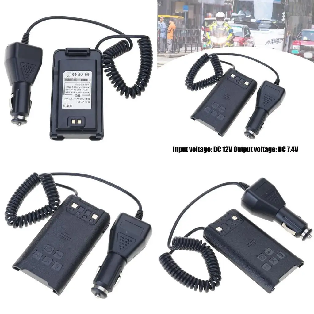 

Y1UB Car Charges Battery Eliminate Vehicle Power Adapter for Portable Radios ABS