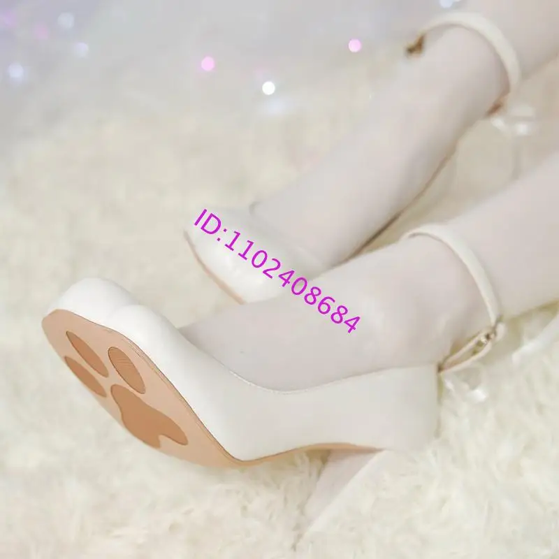 

Sweet Girl Cute Cat Claw High Heels Cat Claw 8.5Cm High Heel Shoes Lolita Ballet Mary Jane Claw Style Shoes