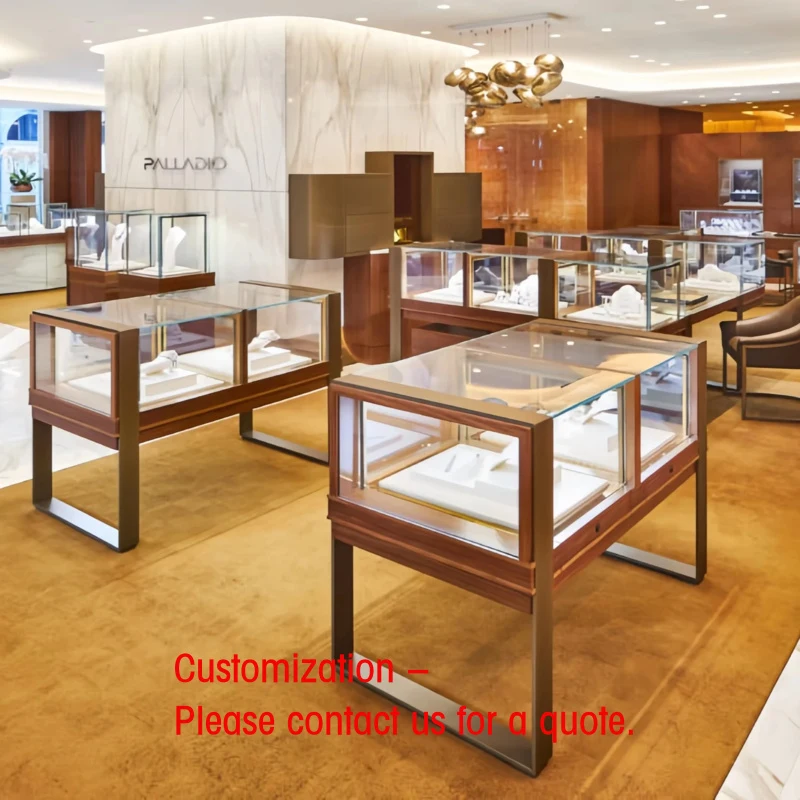 custom.Bespoke Jewelry Layout Planning and Custom Display Furniture Production with LED Lighting Eco-Friendly and Durable