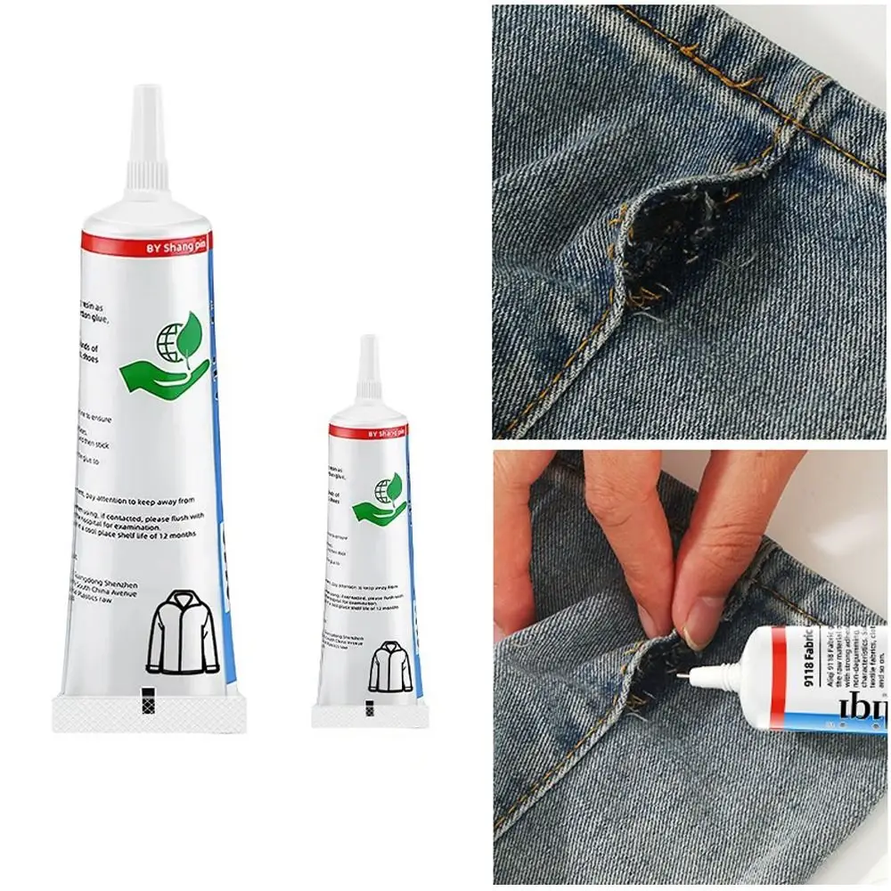 15/60ml Fabric Sewing Glue High Viscosity Strength Transparent Fabric Bonding Glue Quick Dry Non Irritation Repair Tool