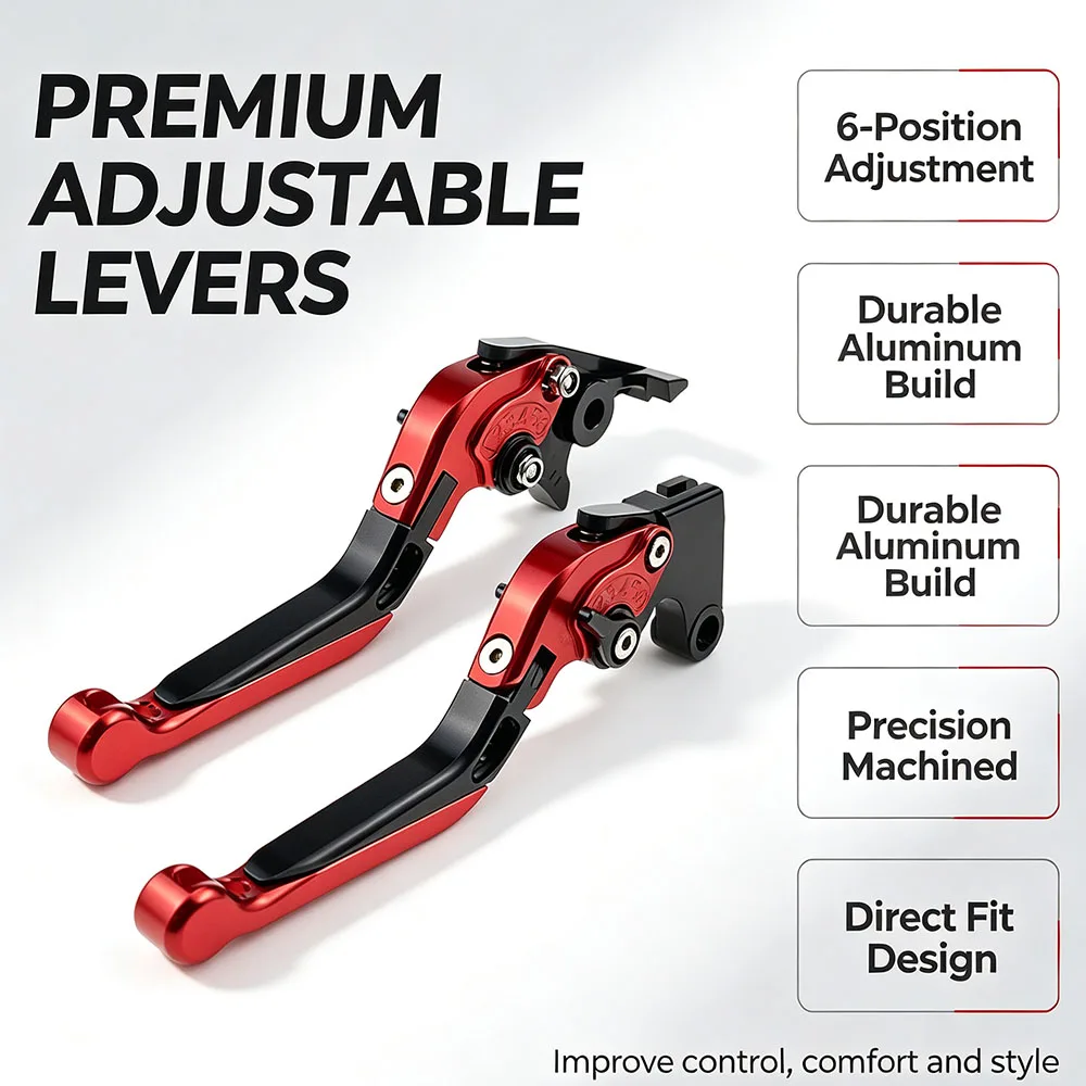 For Honda ST1300 ST1300A CBR1100XX Blackbird 1997-2007 Brake Clutch Levers CNC Aluminum Adjustable Folding Extendable Set Kit