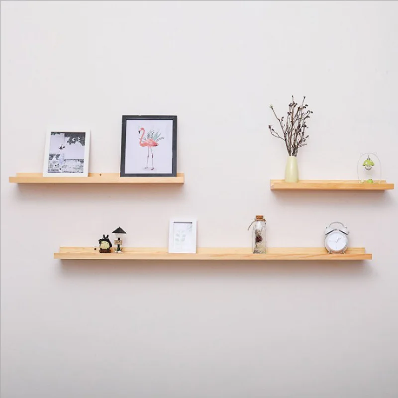 Wooden Shelf Display Stand Bedroom Living Room Decoration Shelf Book Ornament Display Stand Wall Mounted Shelves