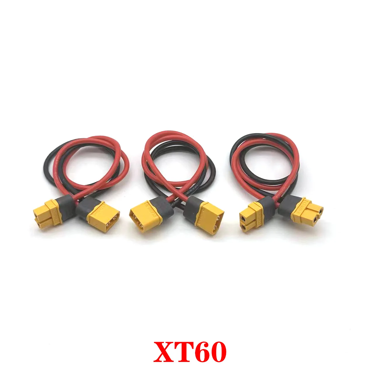 12AWG 14AWG XT60 Female Plug To XT60 Male Plug Adapter Connector Silicone Tin Plated Copper Wire Battery Connection Cable