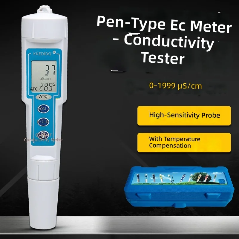 Conductivity meter, conductivity tester, water quality pen, testing pen, high-precision meter