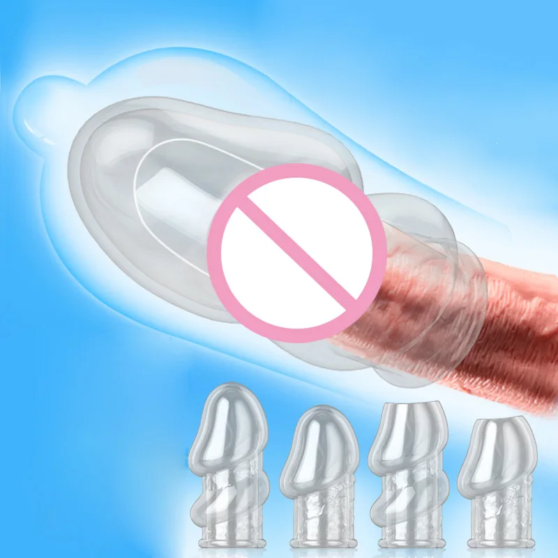 Eikel Oefening Cock Ring Penis Extender Mouw Delay Ejaculatie Condoom Seksspeeltjes Voor Mannen G-Spot Stimuleren Volwassen Speelgoed Heren Ringen