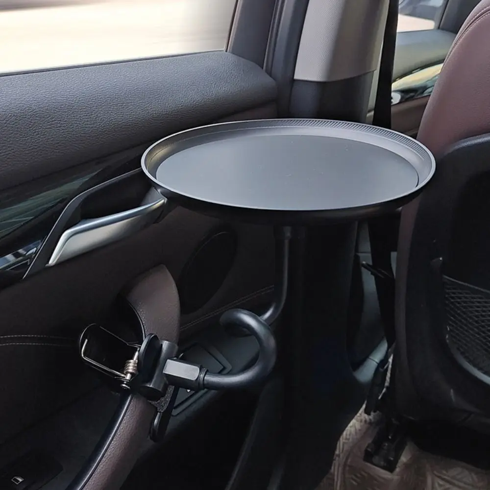 with Clamp Car Cup Holder Tray 360° Swivel Arm Adjustable Car Swivel Tray Rotatable Stretchable Car Tray Table Dining Table