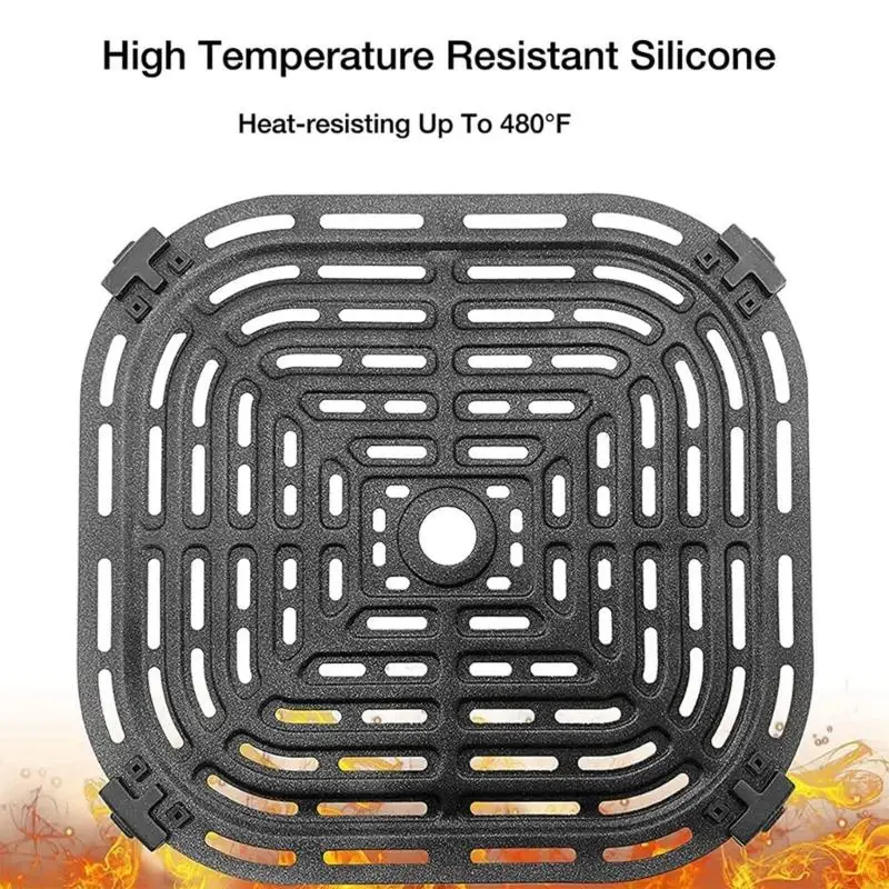 U0DE Air Fryer Gummis Stoßstangen Fit Power Air Fryer Grill Platte Air Fryer Ersetzen Schutz Abdeckungen Für Air Fryer Grill pan