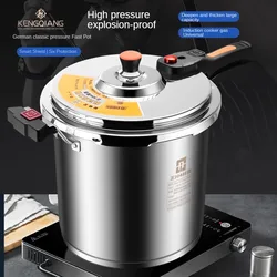 Large Capacity Explosion-proof Pressure Cooker Universal for Gas Stove Induction Cooker 304 Stainless Steel High Pressure Cooker