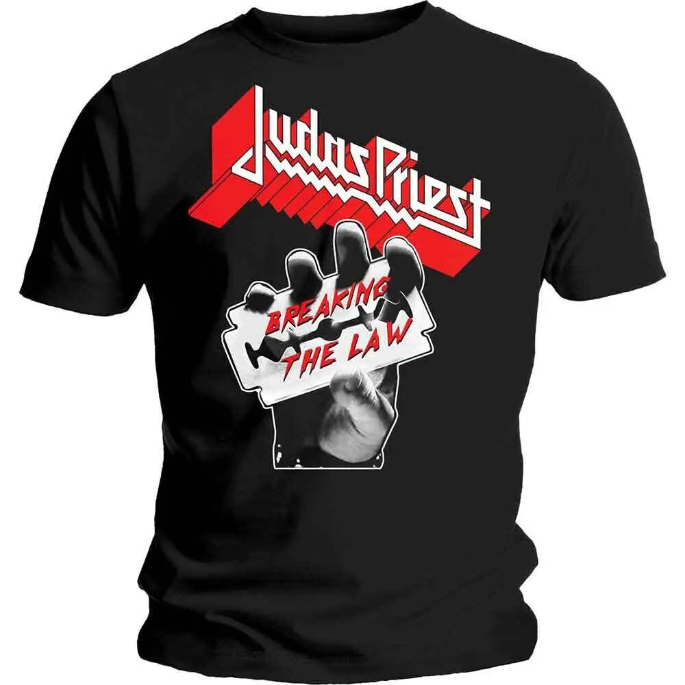 Judas Priest 'Breaking The Law' Black T shirt NEW