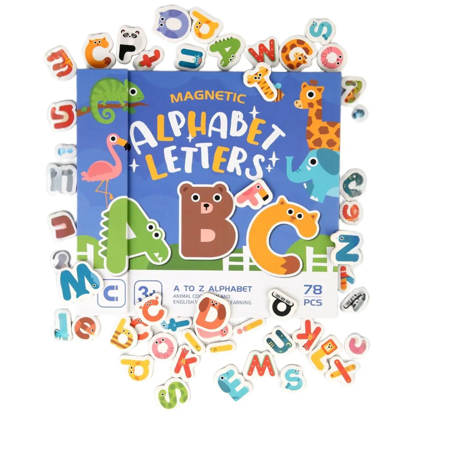 Magnetic Alphabet Letters Cute Portable Spelling Learning Games for Kids Boys Girls 1 2 3 4 5 6 Year Old Children Holiday Gifts