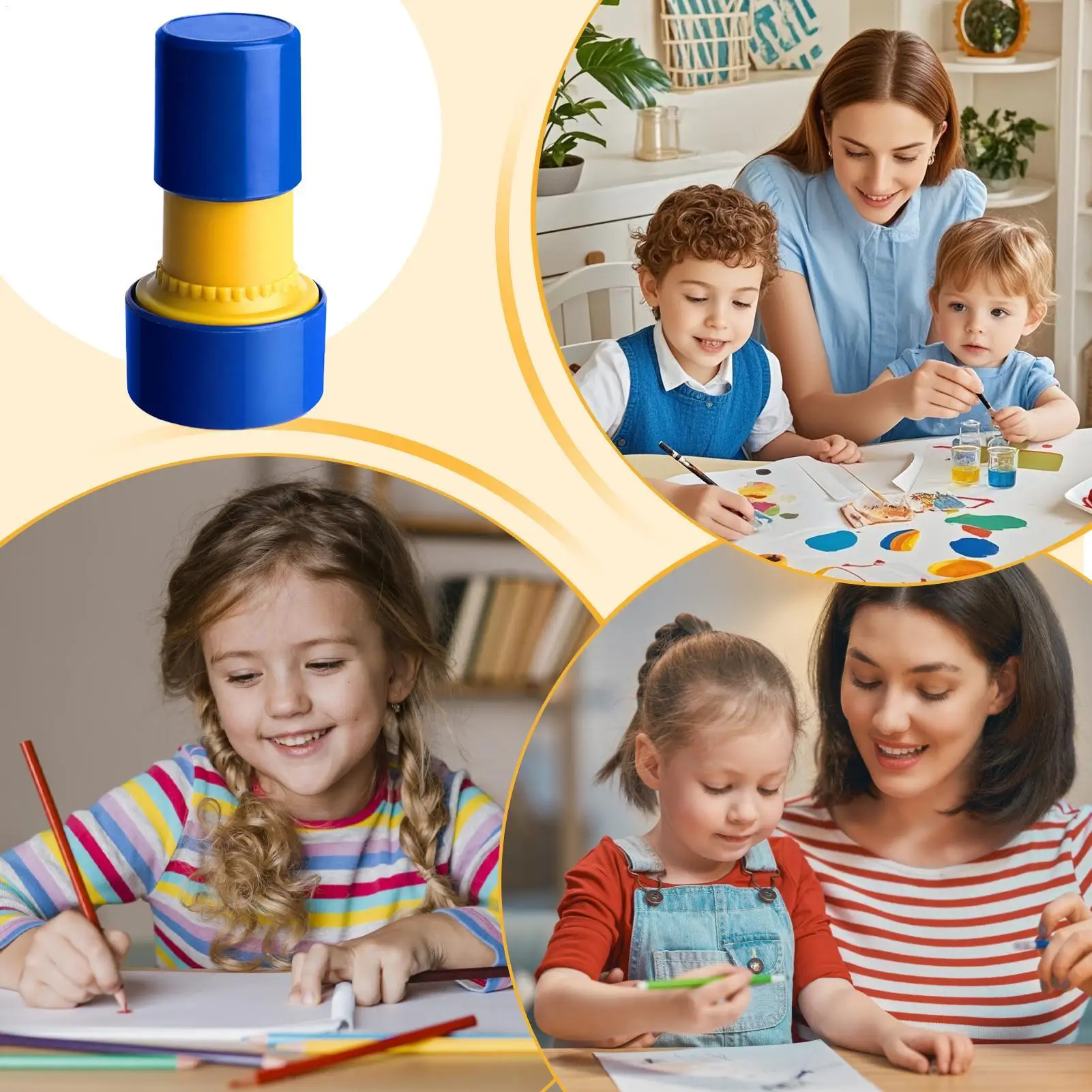 School Supplies Stamps Teaching Aids Kids Toy Student Teaching Tools Clock Stamp Clock Dial Learning Recognition