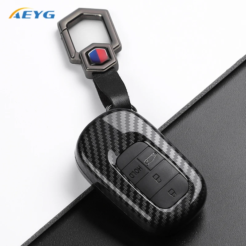 Carbon Fiber Car Key Case Cover For Honda 2022 2023 2024 2025 For Civic for Accord For CR-V For HR-V For Pilot PU Accessories