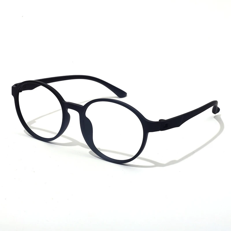 Men\'s TR90 Flexible Transparent Eyeglasses Frame Ultralight Fashion Retro Round Optical Prescription Glasses Women\'s 66016