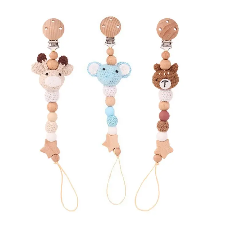 

Cartoon Bear Teether Toy, Silicone Teething Necklace for Babies, Soothing Gum Relief for Nursing Mothers, BPA-Free