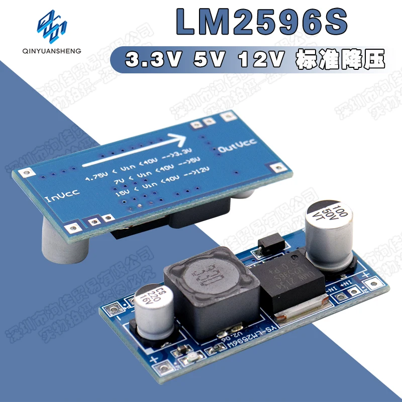 Spanningsregelaarmodule: 3.3V 5V 12V Buck Conversie 12V Naar 5, 3.3V Hoog Vermogen 3a Lm2596