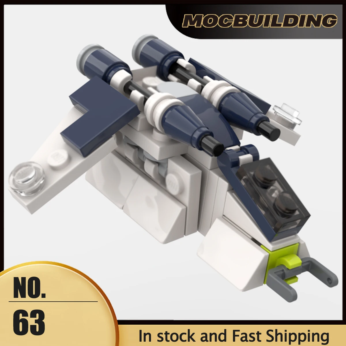 MOC Building Blocks Space Movie Series Model Micro Scale Gunship Creative Toys DIY Assembly Bricks Collection Display Gifts