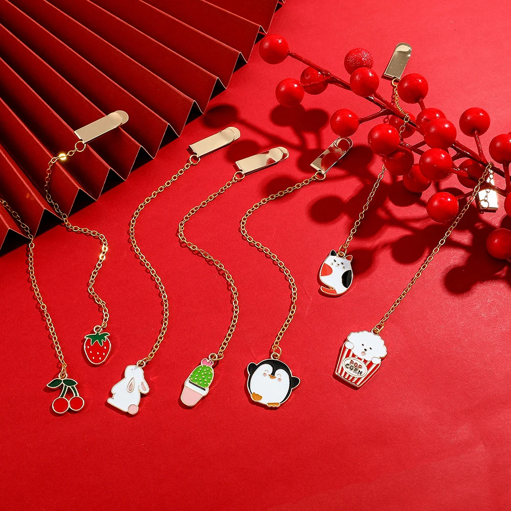 حامل كتب بإشارة مرجعية على شكل قلادة كرتونية لطيفة وبسيطة، أفضل هدية للطلاب لعشاق الكتاب كأداة قراءة.