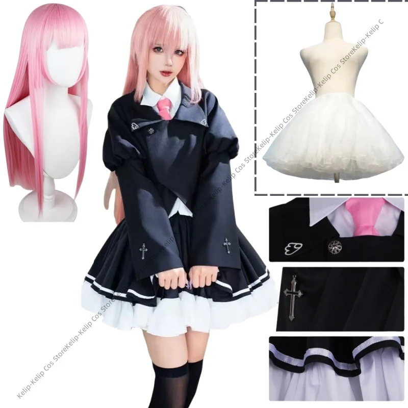 Anime Sakura No Toki Sakurano Mori No Shita Wo Cosplay Costume Black Coat JK School Uniform Skirt Woman Cute Campus Suit